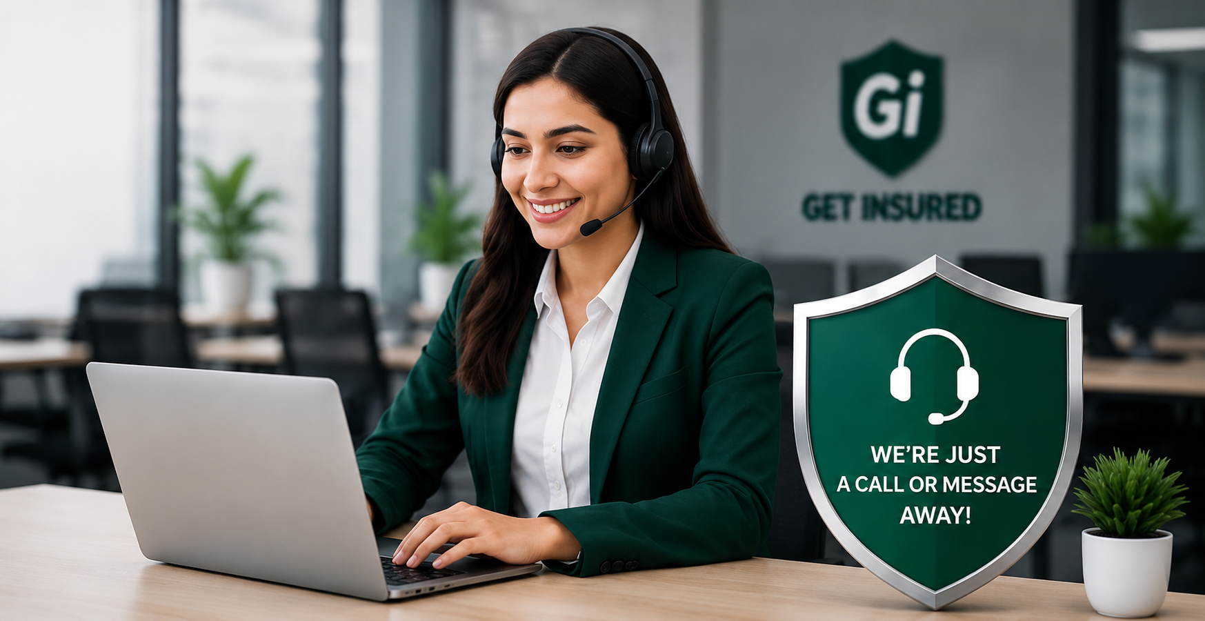 A Get Insured advisor at the customer support desk